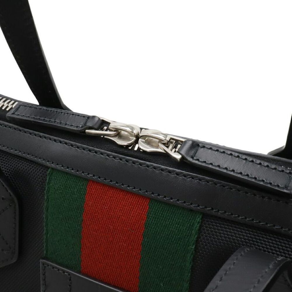 Gucci Nylon Canvas Leather Tote Bag - Picture 4 of 8